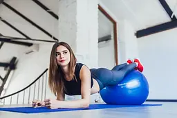 М'яч для фітнесу (фітбол) Power System PS-4011 Ø55 cm PRO Gymball Blue (PS-4011_55cm_Blue) - мініатюра 4