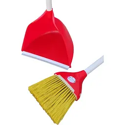Совок для прибирання Zambak Plastik та щітка з довгими ручками червоний (ZP-128r) - мініатюра 5