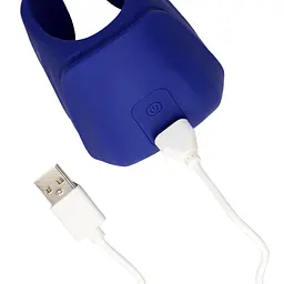 Мастурбатор з вібрацією Loveline Vibrating And Pulse Wave Stroker синій - мініатюра 7