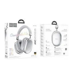 Бездротові накладні навушники HOCO W35 Max Auspicious ANC noise reduction BT headphones Silver (6942007631297) - мініатюра 2