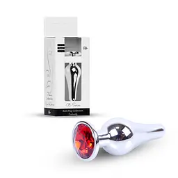 Анальна пробка B-Series HeavyFun Jewellery Silver Plug 9.5 см (червоний) - мініатюра 15