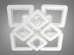 Стельова квадратна світлодіодна люстра Diasha білого кольору H8506/4+4 WH LED 3color - мініатюра 3