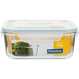 Контейнер Glasslock скляний з пластиковою кришкою квадратний 2.6 л (MCSB-260) - мініатюра 3