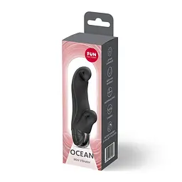 Вібратор-кролик Fun Factory OCEAN Black, для клітора та точки G, 6 режимів, на батарейках - мініатюра 4