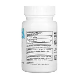 Цинк 15 мг Thorne (Bisglycinate) - 60 капсул, для імунітету - мініатюра 2