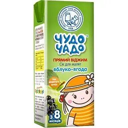 Упаковка соку Чудо-чадо Яблуко-ягода 3.6 л (200 мл x 18 шт.) - мініатюра 3
