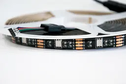 Світлодіодна стрічка 5м різнокольорова смуга RGB Bluetooth 5050 MEIQ-IT RGB strip light - мініатюра 4