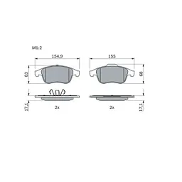 Гальмівні колодки Bosch 0 986 494 401 - миниатюра 7