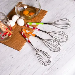 Вінчик кухонний з керамічною ручкою 29 см, Kitchen Master Рожевий 85766 - мініатюра 6