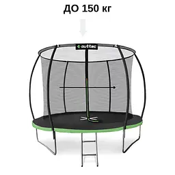 Батут Outtec Premium 10ft (312см) чорно-зелений з внутрішньою сіткою - мініатюра 4