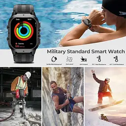 Розумний годинник Viran для чоловіків 1.96 дюйма AMOLED Fitness Tracker Smartwatch - мініатюра 3