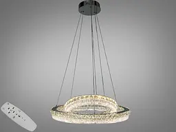 Підвісна LED-люстра Diasha MD6027/600+400HR для вітальні, спальні та кухні, 152 W, пульт, 61 см, 13-20m2 - мініатюра 6