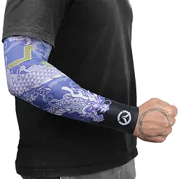 Геймерський рукав Overwatch 2 Hanzo tatoo (Овервотч) безшовний L Синій - мініатюра 2