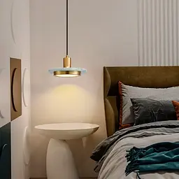 Підвіс Lumina із білим мармуровим плафоном LED в стилі Ар-деко Line.F SC 2/1 WH