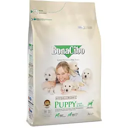 Сухий корм для цуценят BonaCibo Puppy Lamb & Rice з ягнятком та рисом 3 кг BC406144