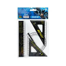 Лінійка Kite набір: лінійка 15 см, 2 косинця, транспортир DC Comics (DC25-282) - мініатюра 2