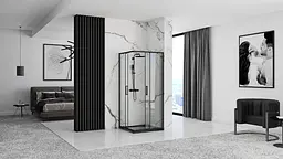 Душова кабіна Rea Punto 80x80 black REA-K4800, Чорний, Універсальна, прозорий - мініатюра 5
