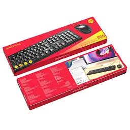 Комплект клавіатура та миша Borofone BG6 (ENG/ РУС) чорний - мініатюра 7