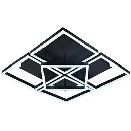 Світильник стельовий Miorro LED Senso з пультом ДУ та APP 136W 610х610х120мм чорний (51-313-017) - мініатюра 2