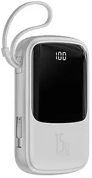 Портативна батарея Powerbank Baseus Q-Pow Digital Display With Type-C Cable 10000 mAh PPQD-A02 White - мініатюра 2