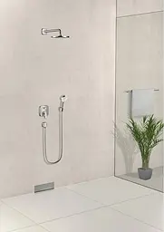Шлангове під'єднання Hansgrohe FixFit E зі зворотнім клапаном Brushed Black Chrome 26457340, Шліфований чорний хром - мініатюра 2