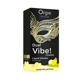 Рідкий вібратор Orgie Dual Vibe, 15 мл (лимонний джин-тонік) - мініатюра 4