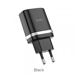 Блок живлення швидкого заряджання мережевий адаптер Hoco C12Q 18 W 1 USB-A AFC FCP чорний - мініатюра 6