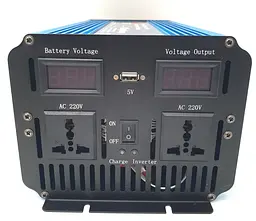 Автоінвертор 12 V-220 V 5000 W перетворювач напруги з чистою синусоїдою та функцією заряджання акумулятора UPS 20 A 12 V-220 V WimpeX WX-5100