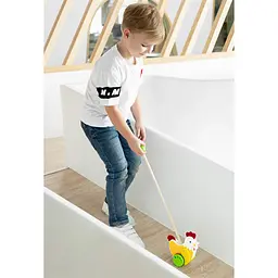 Дерев'яна каталка Viga Toys Півник (50964) - мініатюра 2