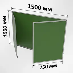 Крейдяна зелена дошка ТСО 3000х1000 мм 5-поверхнева