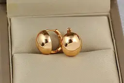 Сережки Xuping Jewelry овальні кульки 12 мм золотисті