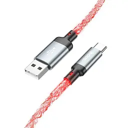 Кабель HOCO U112 Shine charging data cable for Type-C сірий - мініатюра 3