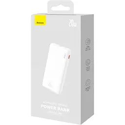 Зовнішній акумулятор Baseus Airpow 10000mAh 20W White (PPQD090002) [157822] - мініатюра 10