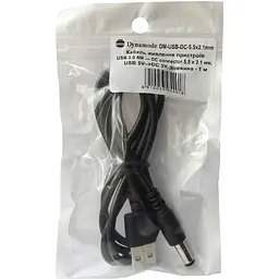Кабель живлення USB to DC 5.5x2.1mm 5V 1.0m Dynamode (DM-USB-DC-5.5x2.1mm) - мініатюра 6