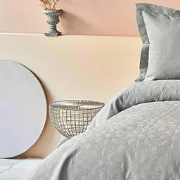 Покривало Karaca Home з наволочкою - Back To Basic gri 160*240 полуторний - мініатюра 2