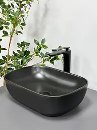 Умивальник VBI Ravenna black matt накладний VBI-011203, Чорний матовий - мініатюра 2