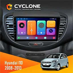 Штатна магнітола Hyundai i10 2008-2013 Cyclone C9-001 2x32 CPL Cyclone (НФ-00004284)