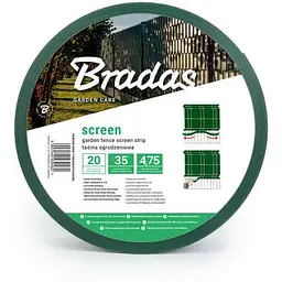 Стрічка огороджувальна Bradas 4.75 см х 35 м 450 г/м2 зелений + 20 затискачів TOB45047535GRL 