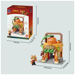 Конструктор Pantasy Kung Fu Panda Кунгфу Панда Міні Вид на вулицю - Фруктова крамниця Тигриці (86508) - мініатюра 5