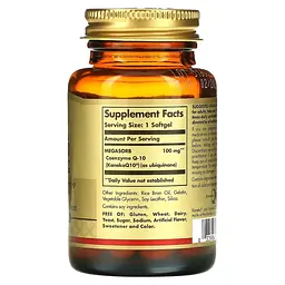 Коэнзим Q-10 Megasorb CoQ-10 100 mg 30 капсул Solgar vit0005723 - миниатюра 2