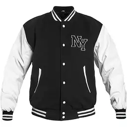 Куртка бомбер Mil-Tec NY Baseball - Black/White 10370002 розмір S