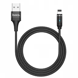Магнітний кабель для заряджання телефону чорний Hoco U76 Fresh magnetic Lightning 1.2 м