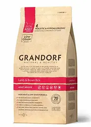 Сухий корм Grandorf Lamb & Brown Rice Adult Indoor для дорослих кішок від 1 року з ягнятком 2 кг (5404009502025)