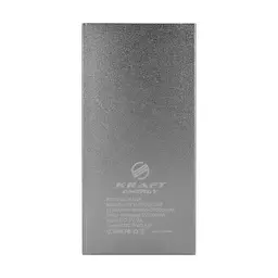 Повербанк з сонячною панеллю 20000mAh Power Bank Kraft KPB-1020SLIM Silver LED-ліхтар (43-00100) - мініатюра 4