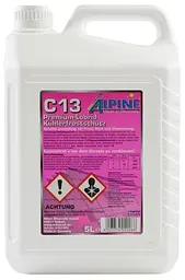 Антифриз Alpine C13 Premium Kuhlerfrostschutz концентрат -80 ° C фіолетовий 5л - мініатюра 1