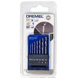 Набір свердел по металу 628 HSS 0.8-3мм кейс 7шт Dremel hoz0013371