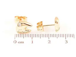 Сережки Xuping Позолота 18K пусети "Зуби з цирконієм" (258874) - мініатюра 2