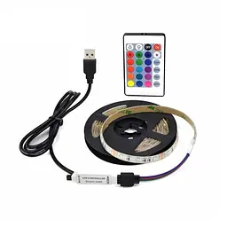 Світлодіодна LED-стрічка, 5 метрів, USB, RGB (WLS-WS-5050-5M) - мініатюра 4