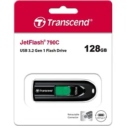 Флеш-накопичувач Transcend 128GB USB 3.2 Type-C JetFlash 790C (TS128GJF790C) - мініатюра 4