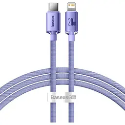 Кабель Baseus Crystal Shine Series USB-C to Lightning 20W 1.2m Purple (CAJY000205) [169543]